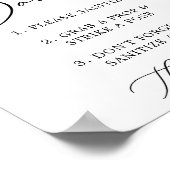 Delicate Black Foto Booth Covid Wedding Sign Poster (Hoek)