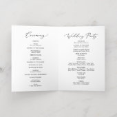 Delicate Black & Gold Foil vouded Wedding Program Folie Wenskaart (Binnenlaag)