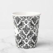 Delicate Black Grunge Damask-papierbekertjes Papieren Bekers (Links)