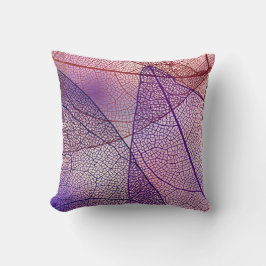 Delicate blad artistieke ader impressies ontwerp kussen