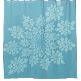 Delicate bladeren in pastel douchegordijn