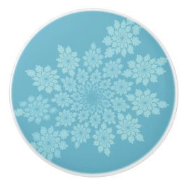 Delicate bladeren in pastel keramische knop