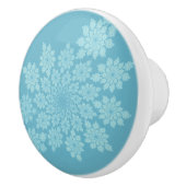 Delicate bladeren in pastel keramische knop (Rechts)