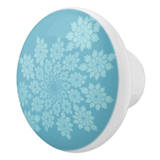 Delicate bladeren in pastel keramische knop (Rechts)