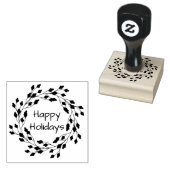 Delicate bladkrans vakantie rubberstempel (Gestempeld)