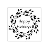 Delicate bladkrans vakantie rubberstempel (Afrduk)