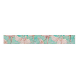 Delicate  Blauw en Roze Tiny Dancer Print Grosgrain Lint