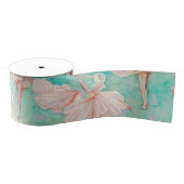 Delicate  Blauw en Roze Tiny Dancer Print Grosgrain Lint (Spoel)