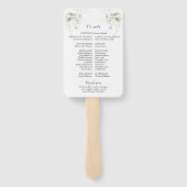 Delicate blauw Wildflower krans lijst programma Handwaaier (Achterkant)