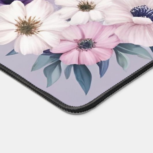 Delicate blauw, wit, roze en Paarse zomerbloemen Bureaumat (Hoek)