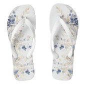 Delicate Blauwe Bloem Flip Flops (Voetbed)