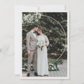 Delicate Blauwe Bloem Foto Bruiloft Save the Date (Achterkant)