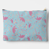 Delicate blauwe bloemen en bogen etui (Achterkant)