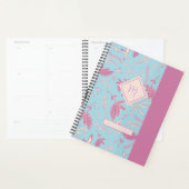 Delicate blauwe bloemen en bogen planner (Display)