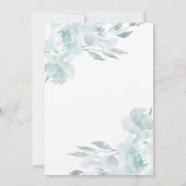 Delicate Blauwe Bloemen Kalligrafie Foto Save The Date (Achterkant)