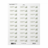 Delicate blauwe groene met de hand getekende water etiket (Full Sheet)