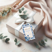 Delicate Blauwe Vlinder Baby in Bloom Dank je wel Cadeaulabel