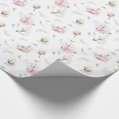 Delicate Bloem & Katoen Cadeaupapier (Hoek)