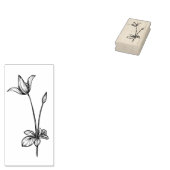 Delicate Bloem Stem Art Stempel (Gestempeld)