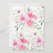 Delicate bloemblaadjes eerste communie kaart (Achterkant)