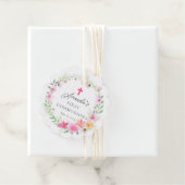 Delicate bloemblaadjes Eerste Heilige Communie Bedankjes Labels (In situ)