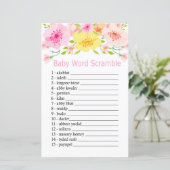 Delicate bloemen Baby woord hussel spel (Staand voorkant)