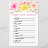 Delicate bloemen Baby woord hussel spel (Voorkant)