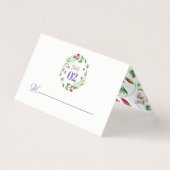 Delicate bloemen & bessen patroon met krans visitekaartje (Voorkant)