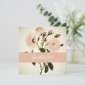 Delicate bloemen Bewaar de datum Save The Date (Staand voorkant)