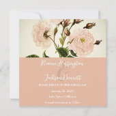 Delicate  bloemen Bewaar de datum Save The Date (Achterkant)
