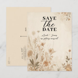  Delicate Bloemen Botanische Boho Bruiloft Aankondigingskaart