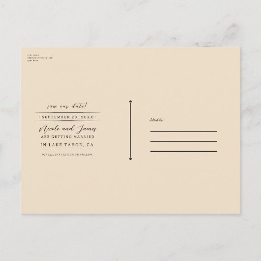 Delicate Bloemen Botanische Boho Bruiloft Aankondigingskaart (Achterkant)