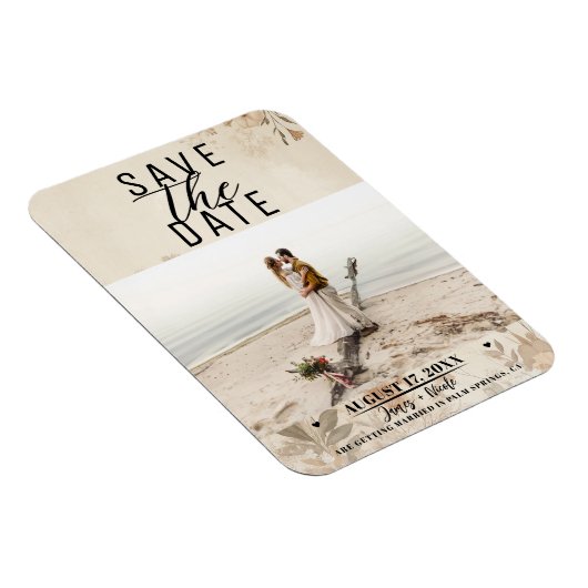  Delicate Bloemen Botanische Boho Bruiloft Magneet (Rechterzijde)