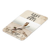 Delicate Bloemen Botanische Boho Bruiloft Magneet (Linkerzijde)