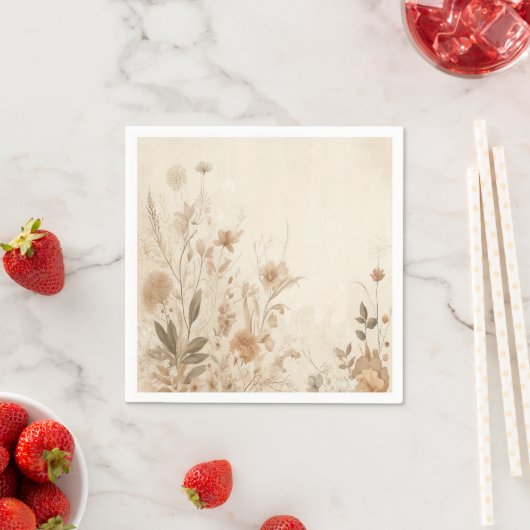  Delicate Bloemen Botanische Boho Bruiloft Servet (Insitu)