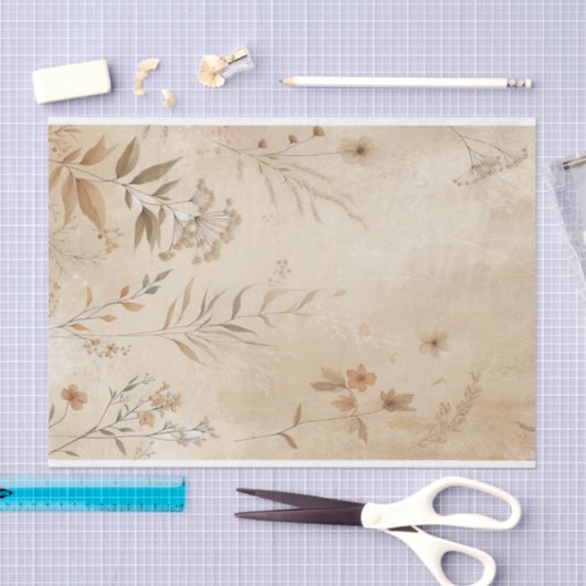  Delicate Bloemen Botanische Boho Bruiloft Tissuepapier (Craft)