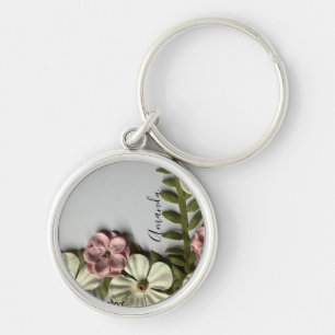 delicate bloemen en benaming sleutelhanger