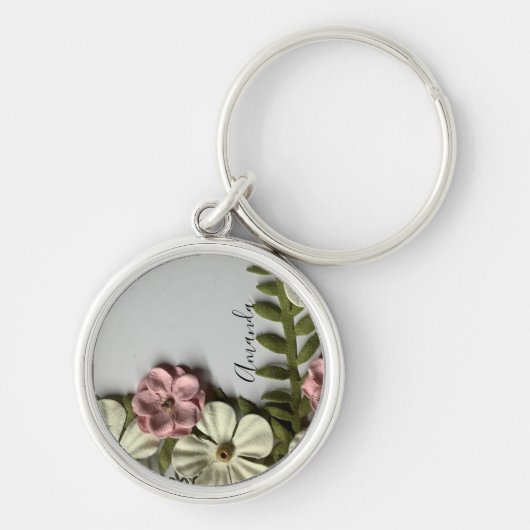  delicate bloemen en benaming sleutelhanger (Voorkant)