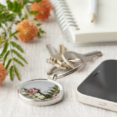  delicate bloemen en benaming sleutelhanger (Zijkant)