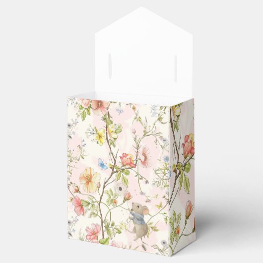 delicate bloemen en bladeren in Chinese stijl Bedankdoosjes (Geopend)