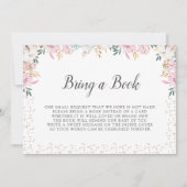 Delicate Bloemen en Katoen Breng een Boek Kaart (Voorkant)