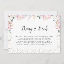 Delicate Bloemen en Katoen Breng een Boek Kaart