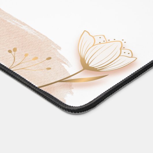 Delicate Bloemen gepersonaliseerd Bureaumat (Hoek)