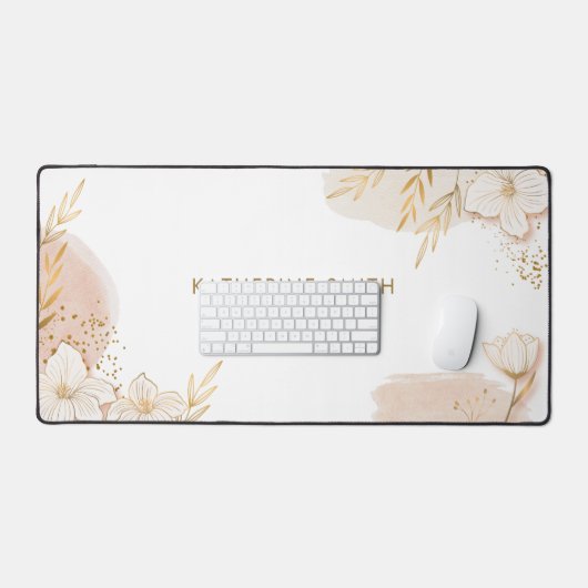 Delicate Bloemen gepersonaliseerd Bureaumat (Keyboard & Muis)