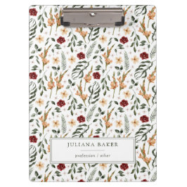 Delicate Bloemen gepersonaliseerd Klembord