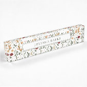 Delicate Bloemen gepersonaliseerd Naambordje