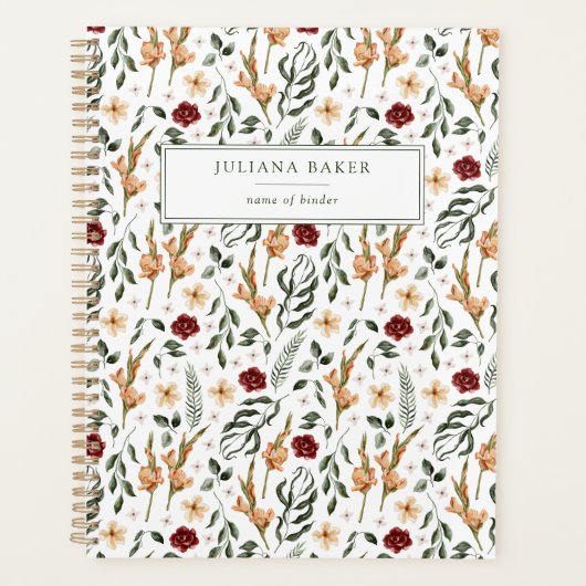 Delicate Bloemen gepersonaliseerd Planner (Voorkant)