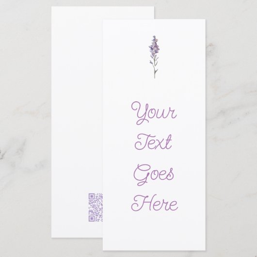 Delicate Bloemen Menu (Voorkant / Achterkant)