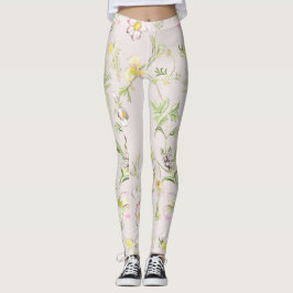 delicate bloemen met een vlinder in Chinese stijl Leggings