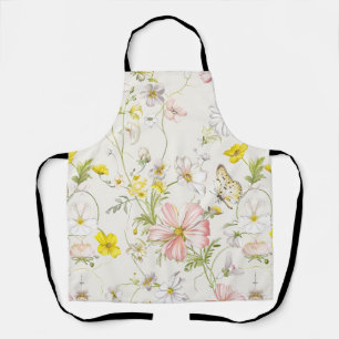 delicate bloemen met een vlinder in Chinese stijl Schort